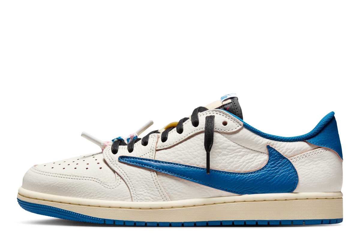 Nike Air Jordan 1 Retro Low OG Fragment x Travis Scott "Sail Military Blue"