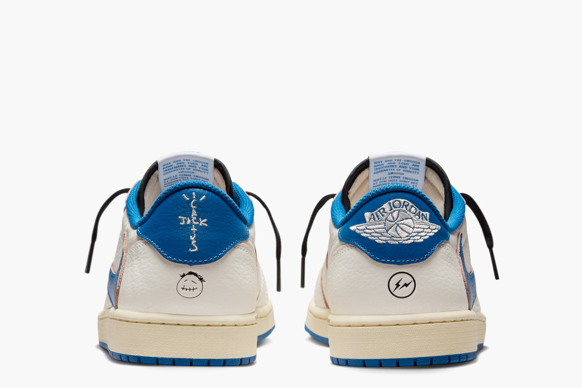 Nike Air Jordan 1 Retro Low OG Fragment x Travis Scott "Sail Military Blue"