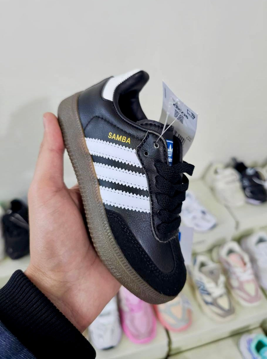 Adidas Samba shoes designed for children "Core Black"