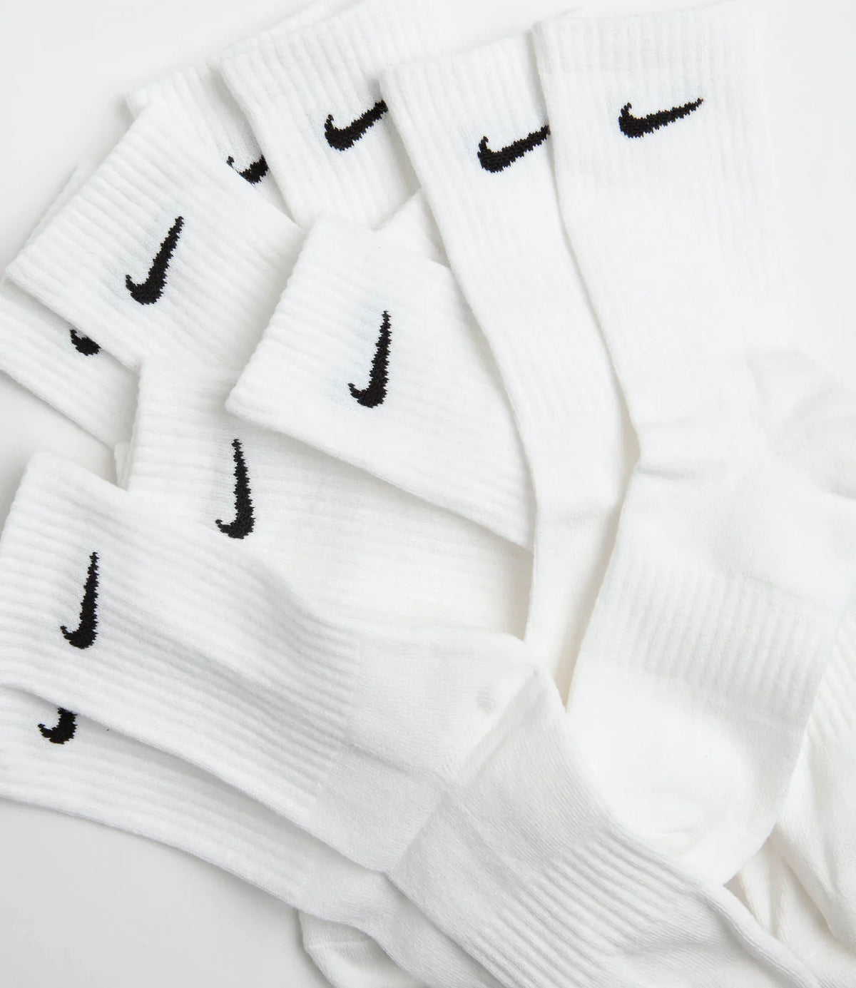 NIKE COTTON CUSHION CREW SOCK - 6 PACK White & Black