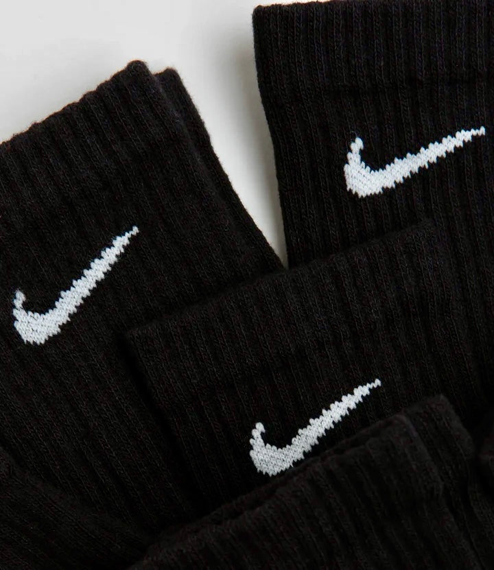 NIKE COTTON CUSHION CREW SOCK - 6 PACK Black & White