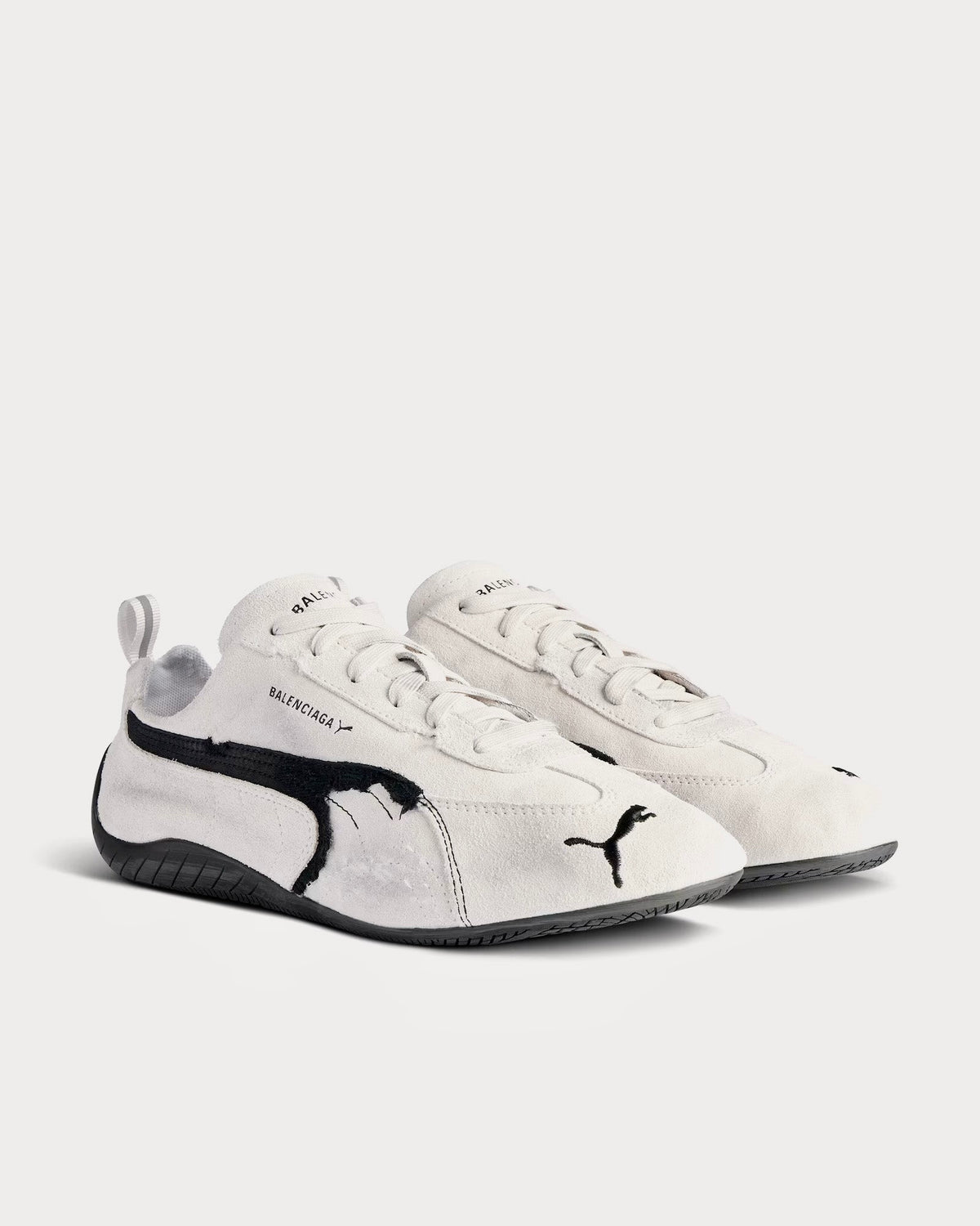 Puma x Balenciaga Speedcat Suede Distressed 'White Black'