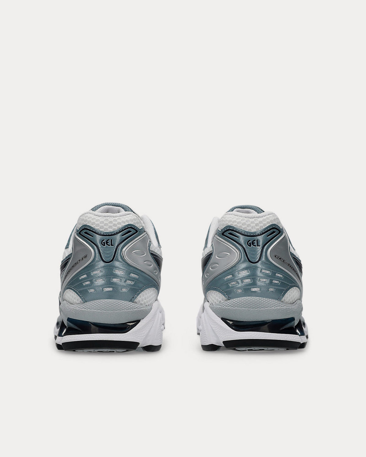 ASICS Gel-Kayano 14 rendered "White/Fjord Grey"