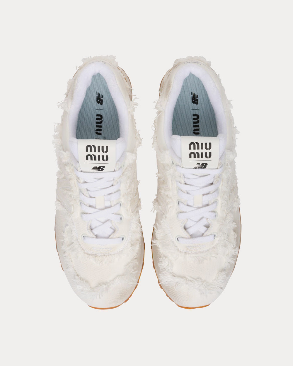 New Balance 574 x Miu Miu Denim Sneakers 'White'
