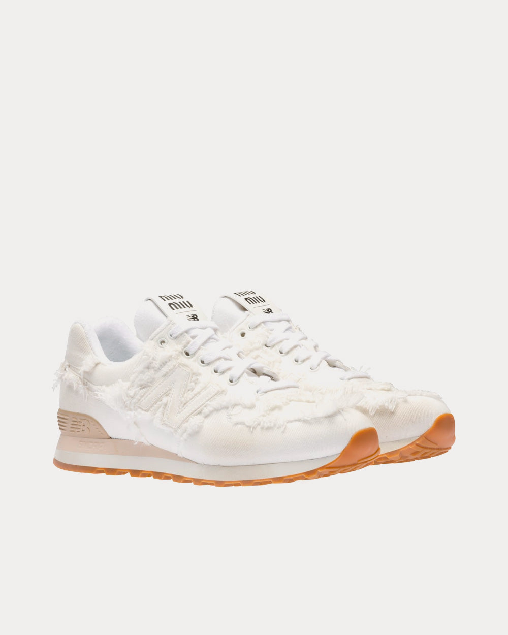 New Balance 574 x Miu Miu Denim Sneakers 'White'