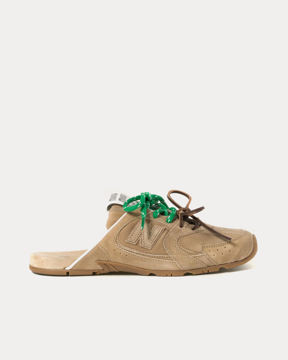 New Balance 530 SL Miu Miu "Faded Suede Mule in "Ecru"