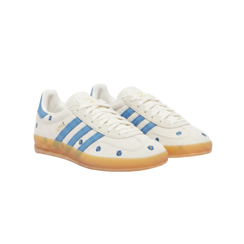 Adidas Gazelle Indoor "Light Blue Floral Embroidery"