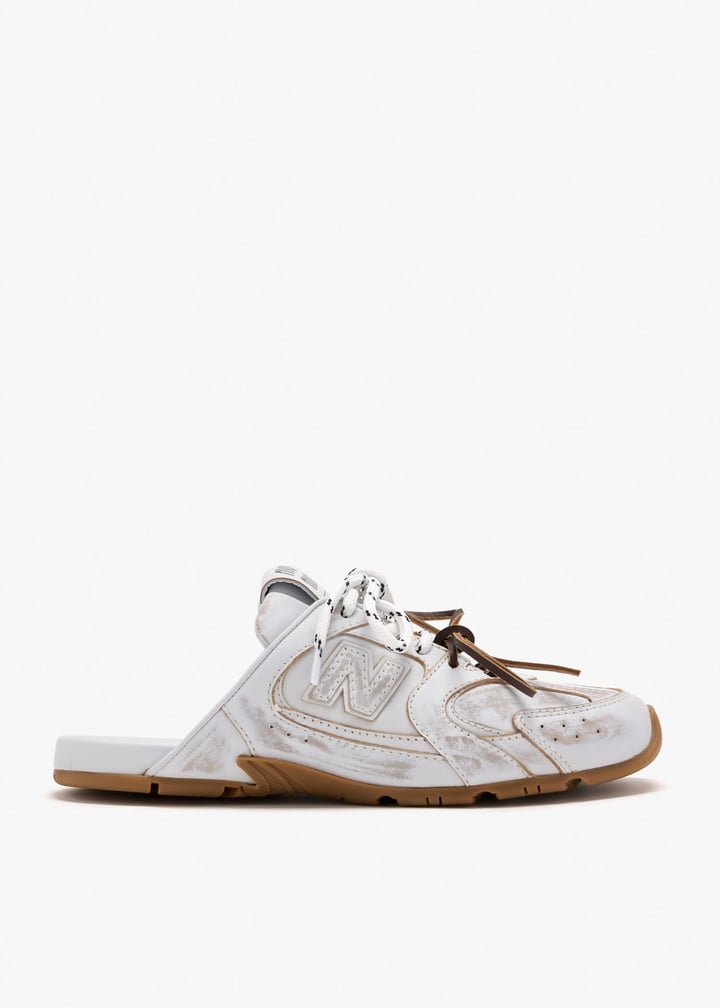 New Balance 530 SL x Miu Miu distressed-effect Mule in "White"