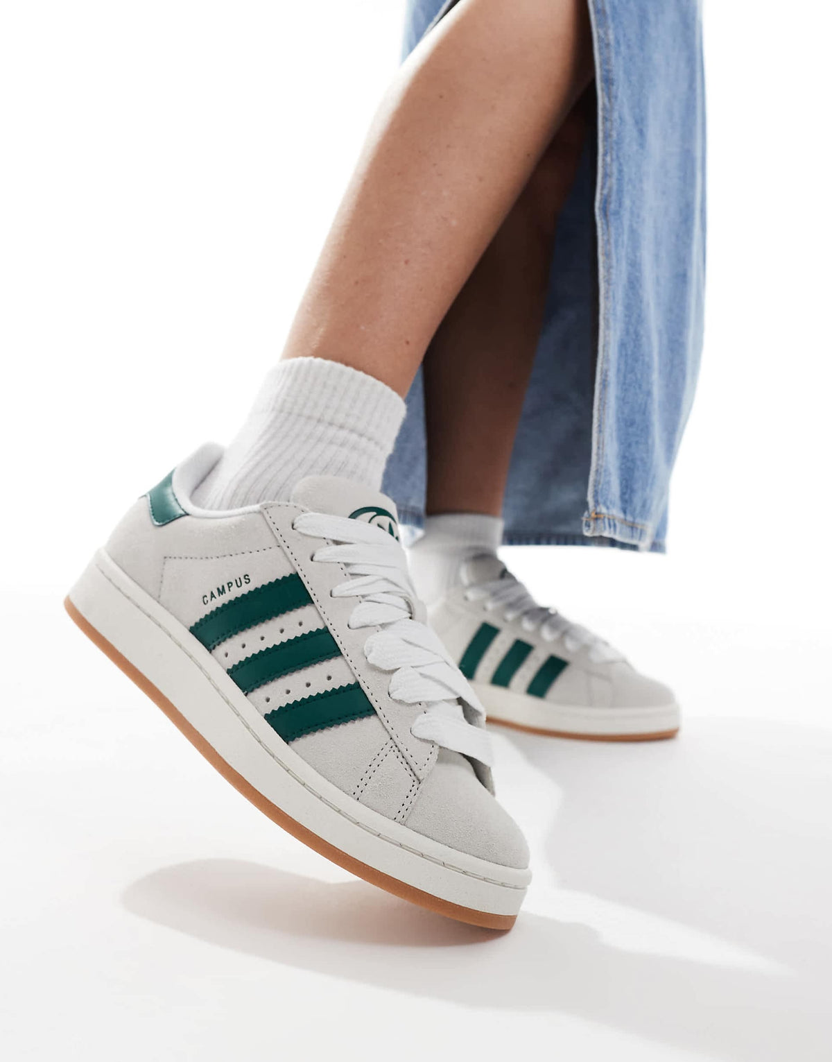 Adidas Campus 00s "Crystal White-Collegiate Green"