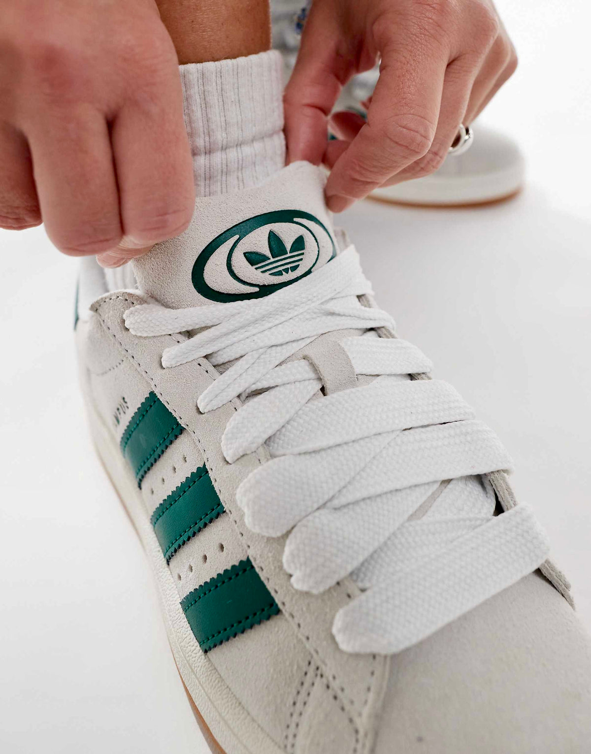 Adidas Campus 00s "Crystal White-Collegiate Green"