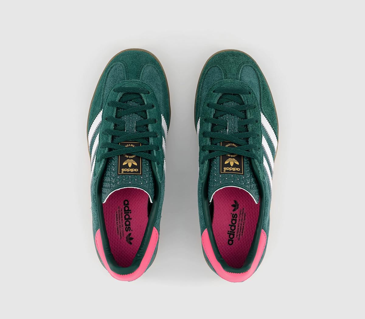 Adidas Gazelle Indoor "Collegiate Green & Lucid Pink"