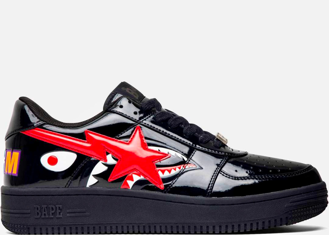 Bathing Ape Bapesta Low "Black Shark Face"