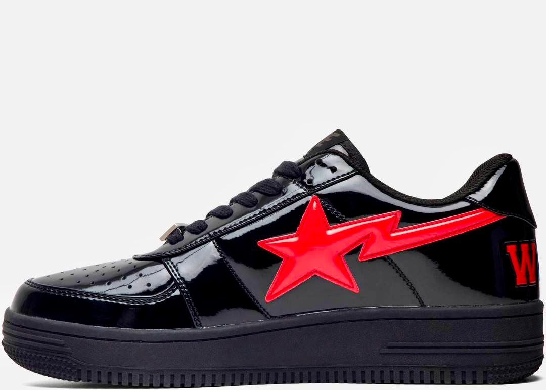 Bathing Ape Bapesta Low "Black Shark Face"