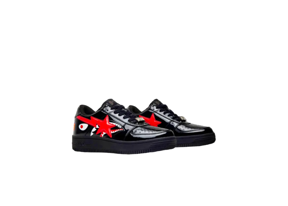 Bathing Ape Bapesta Low "Black Shark Face"