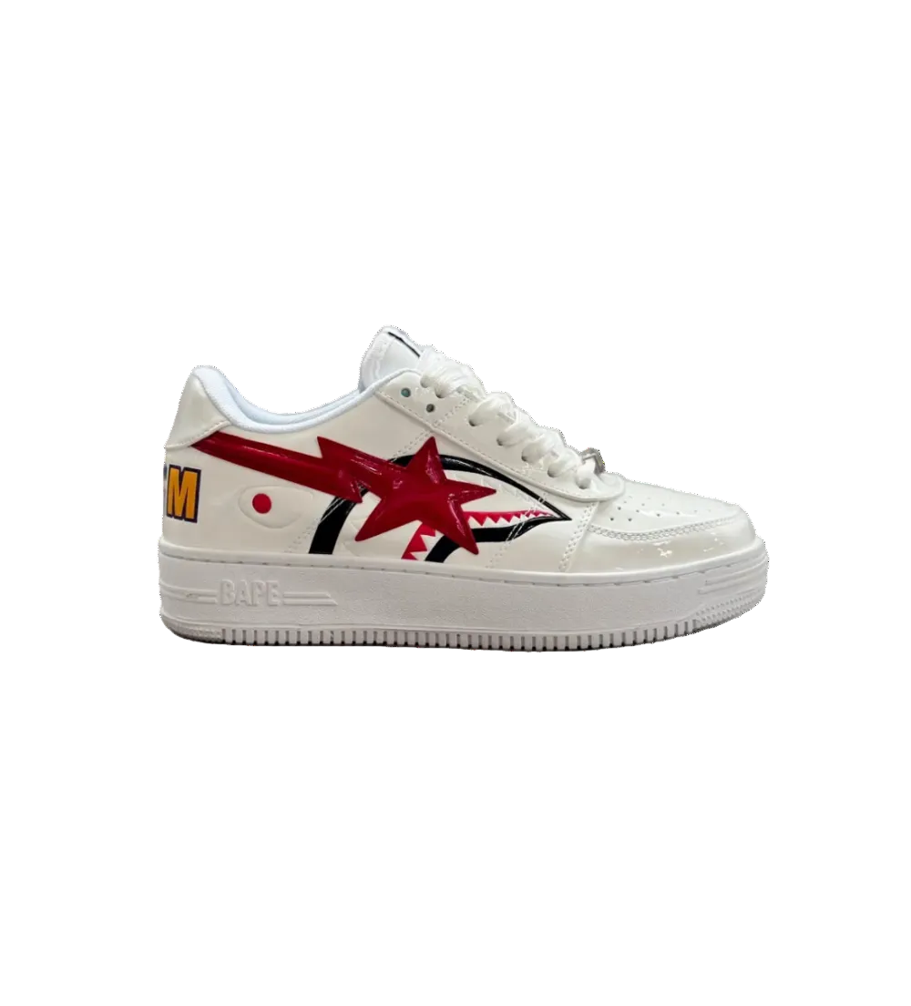 Bathing Ape Bapesta Low 
'White Shark Face'