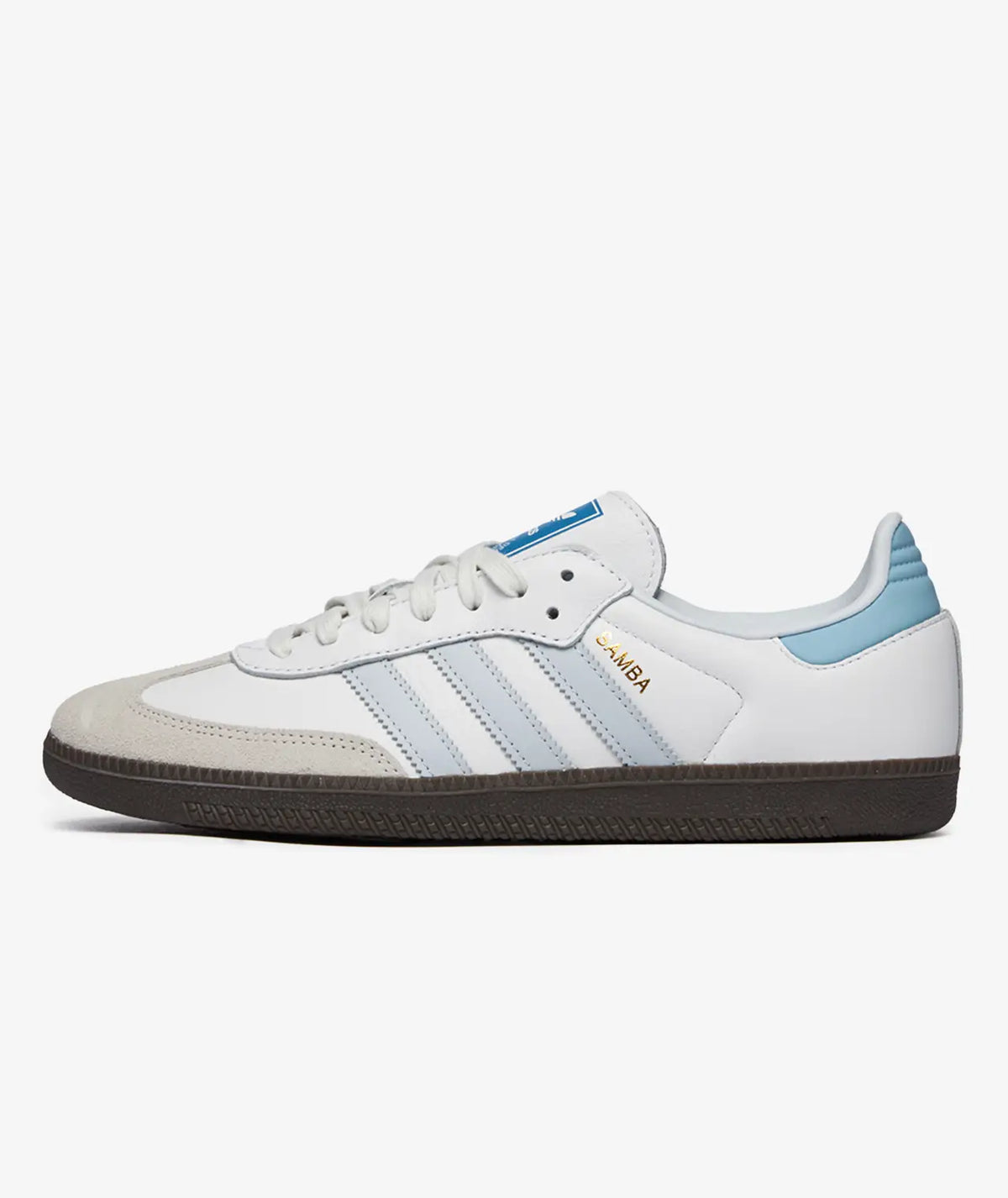 Adidas Samba OG sneaker in the popular "White - Halo Blue"