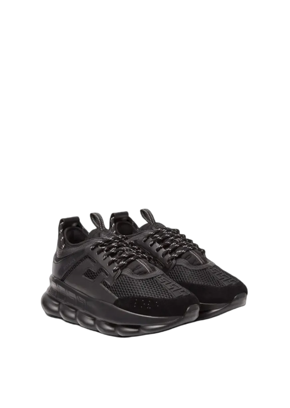 Versace Chain Reaction "Triple Black" Sneaker.