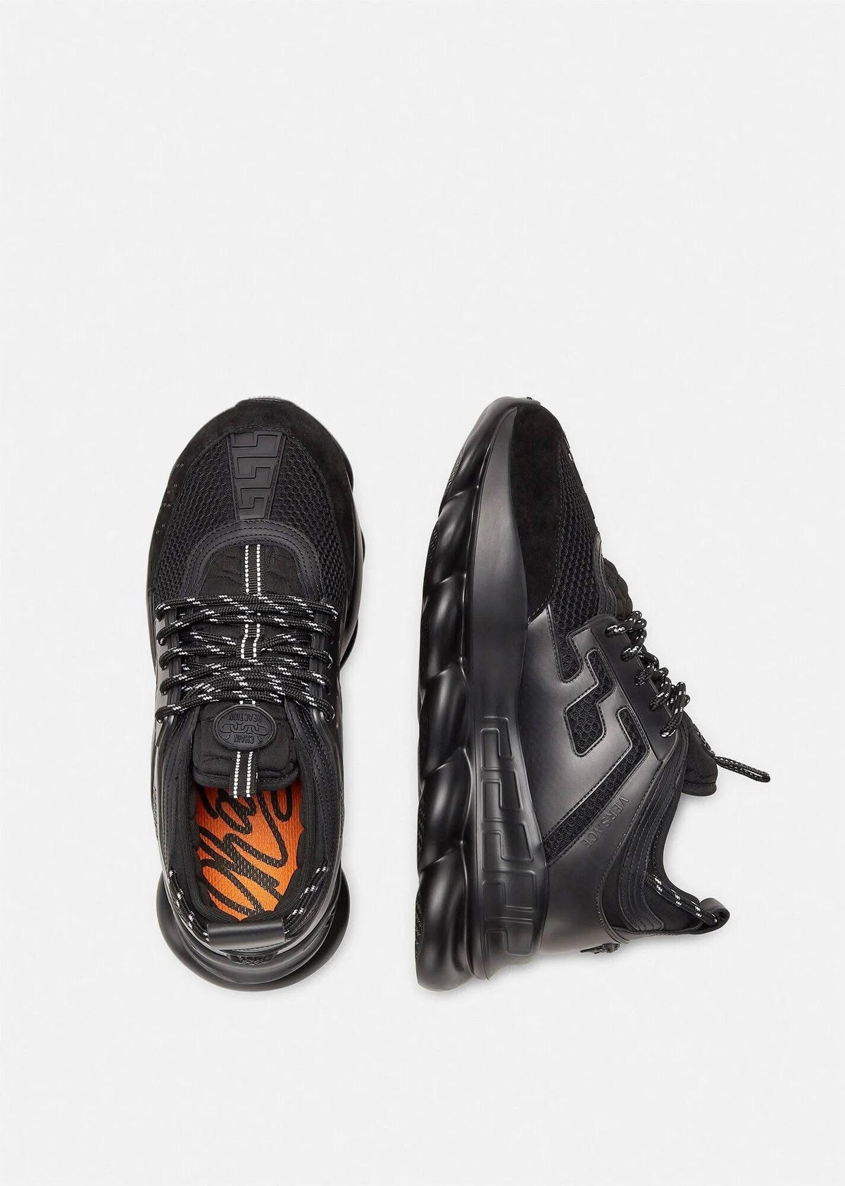 Versace Chain Reaction "Triple Black" Sneaker.