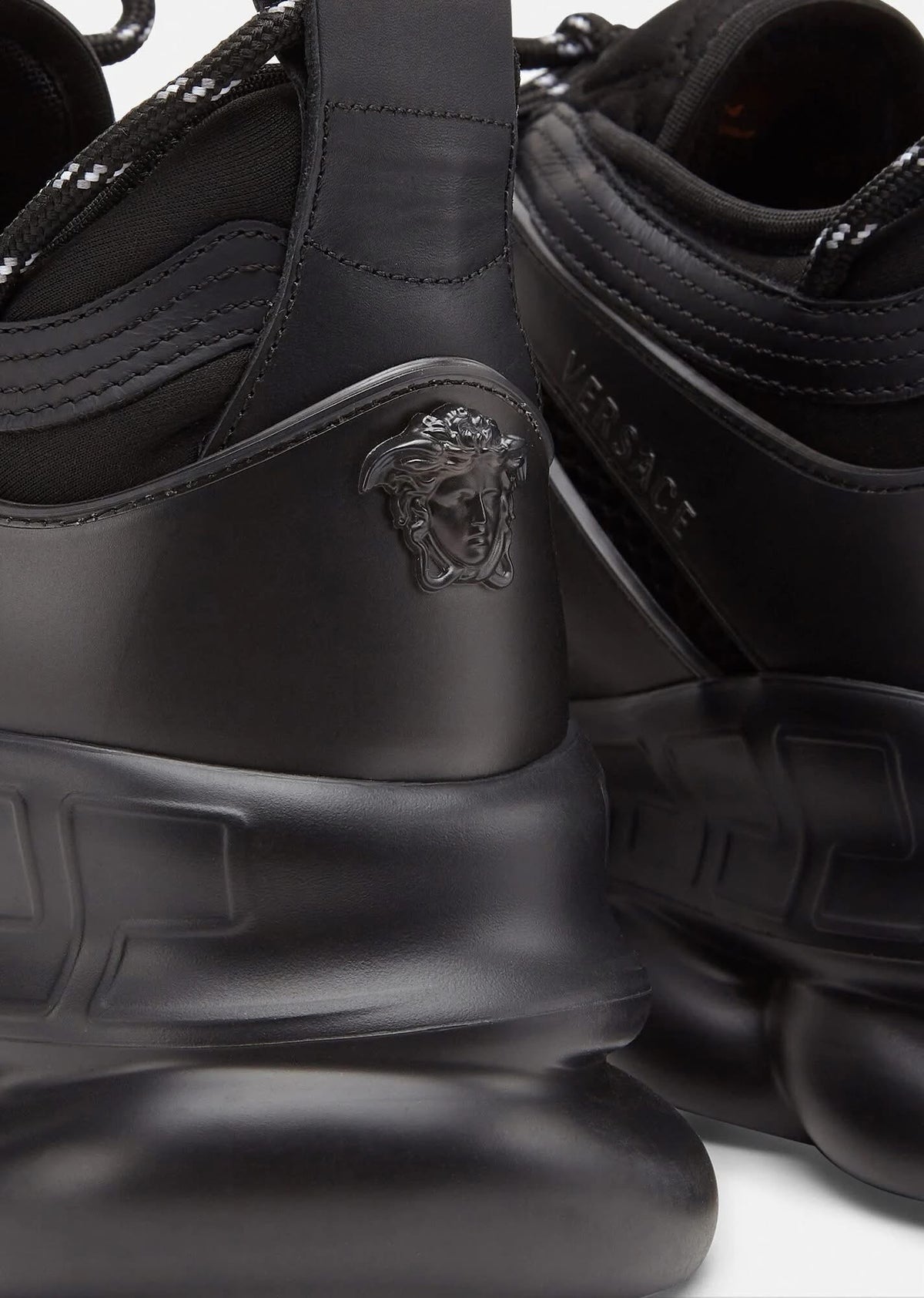 Versace Chain Reaction "Triple Black" Sneaker.