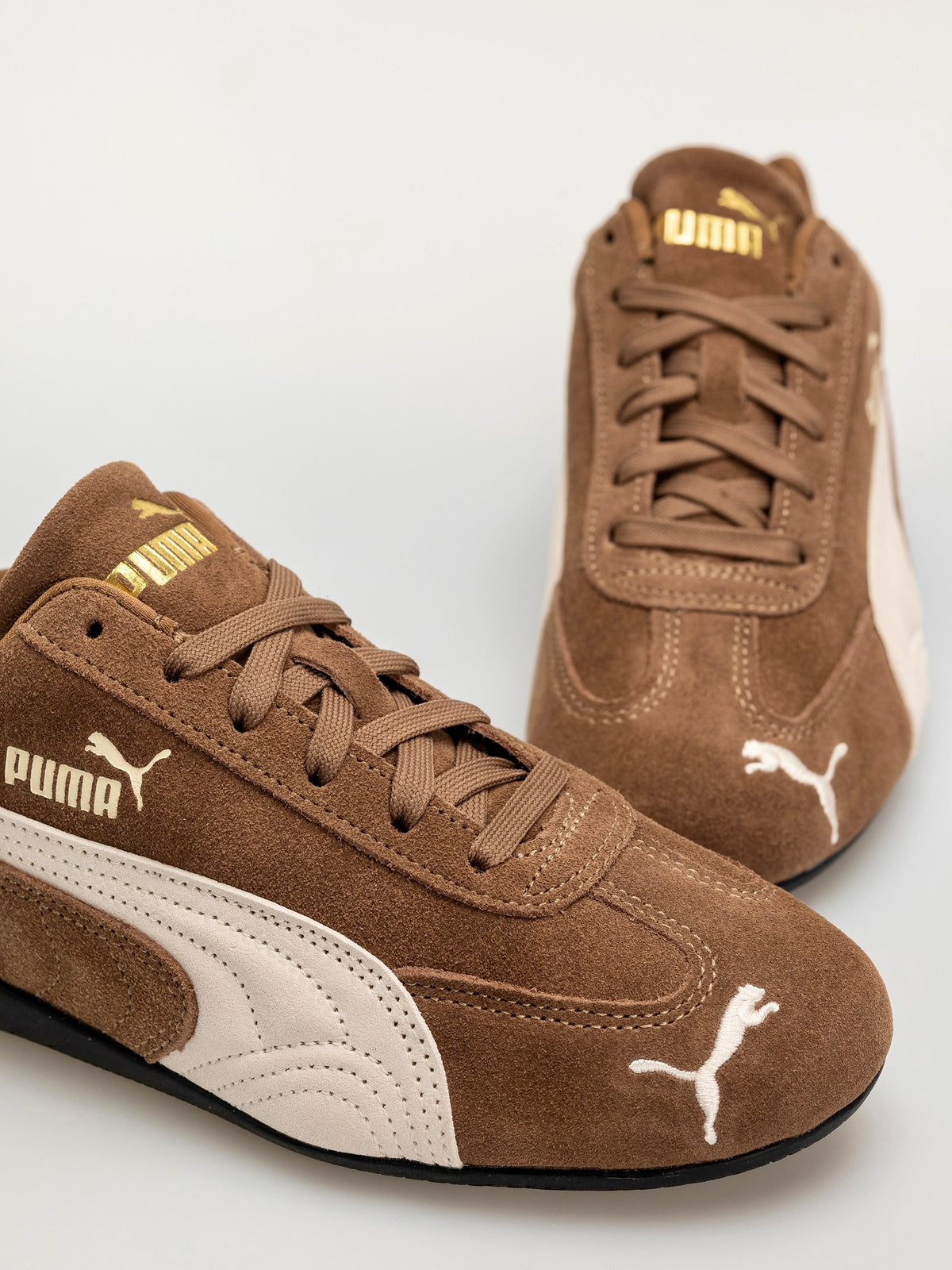 Puma Speedcat OG sneakers in the "haute coffee and frosted ivory"