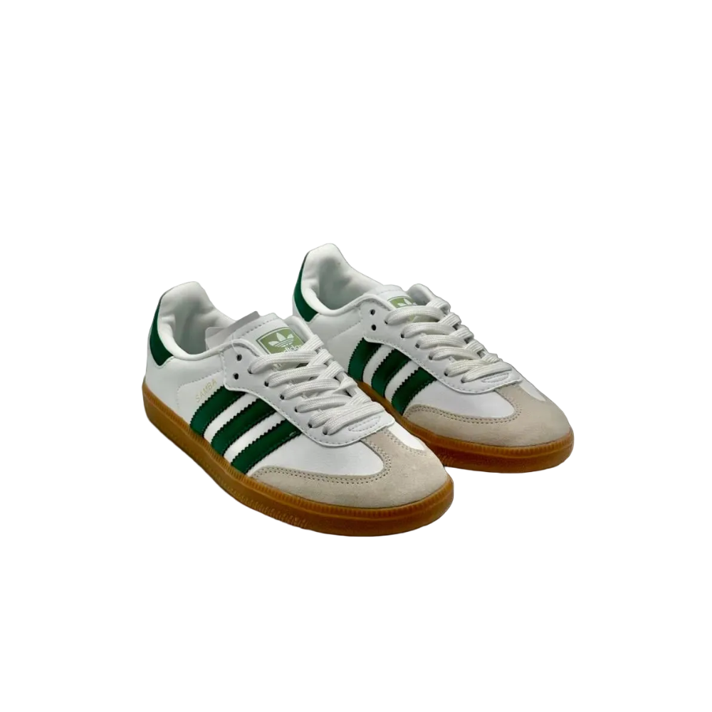 Adidas Samba OG sneaker 
Cloud White - Collegiate Green - GumMaterials