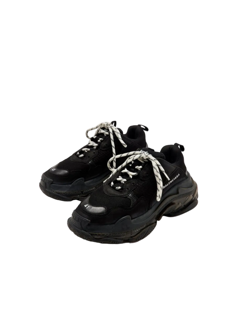 Balenciaga Triple S Clear Sole Sneaker in "black"