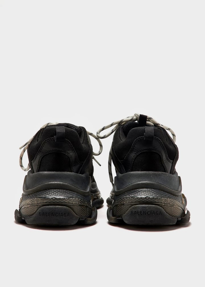Balenciaga Triple S Clear Sole Sneaker in "black"