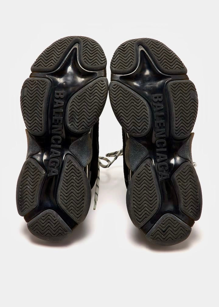 Balenciaga Triple S Clear Sole Sneaker in "black"