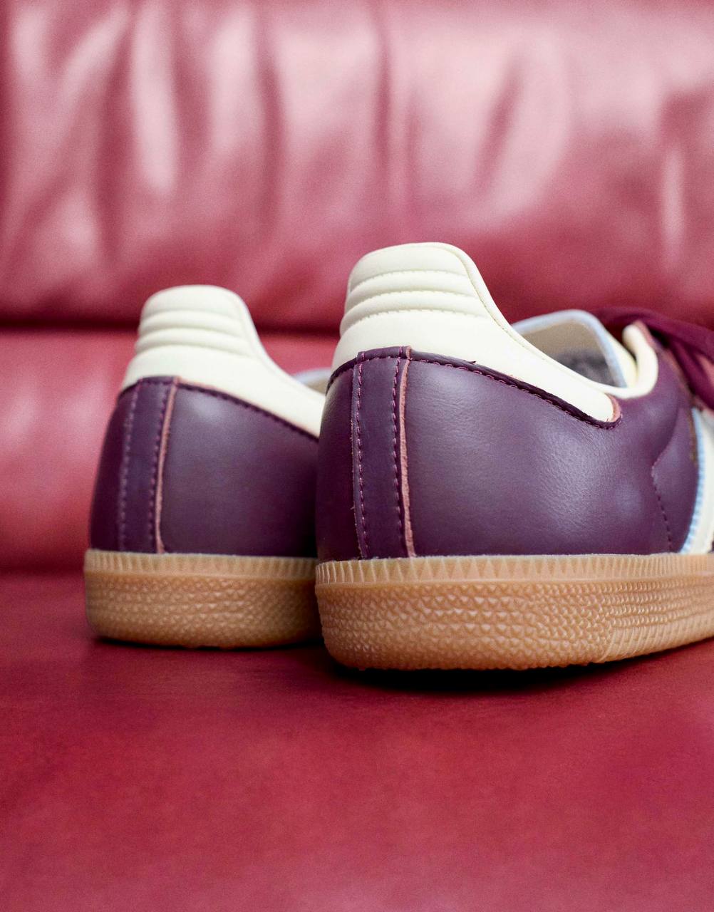 Adidas Samba OG Maroon-Cream White-Gold Metallic