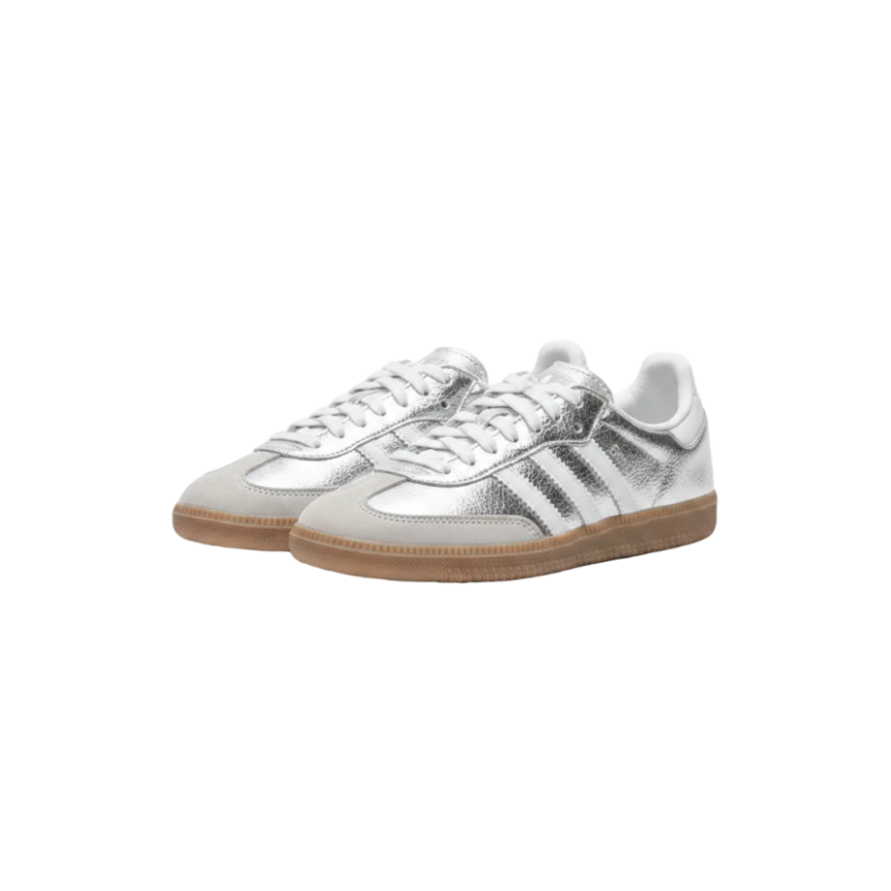 Adidas Samba OG "Metallic Silver Cracked"