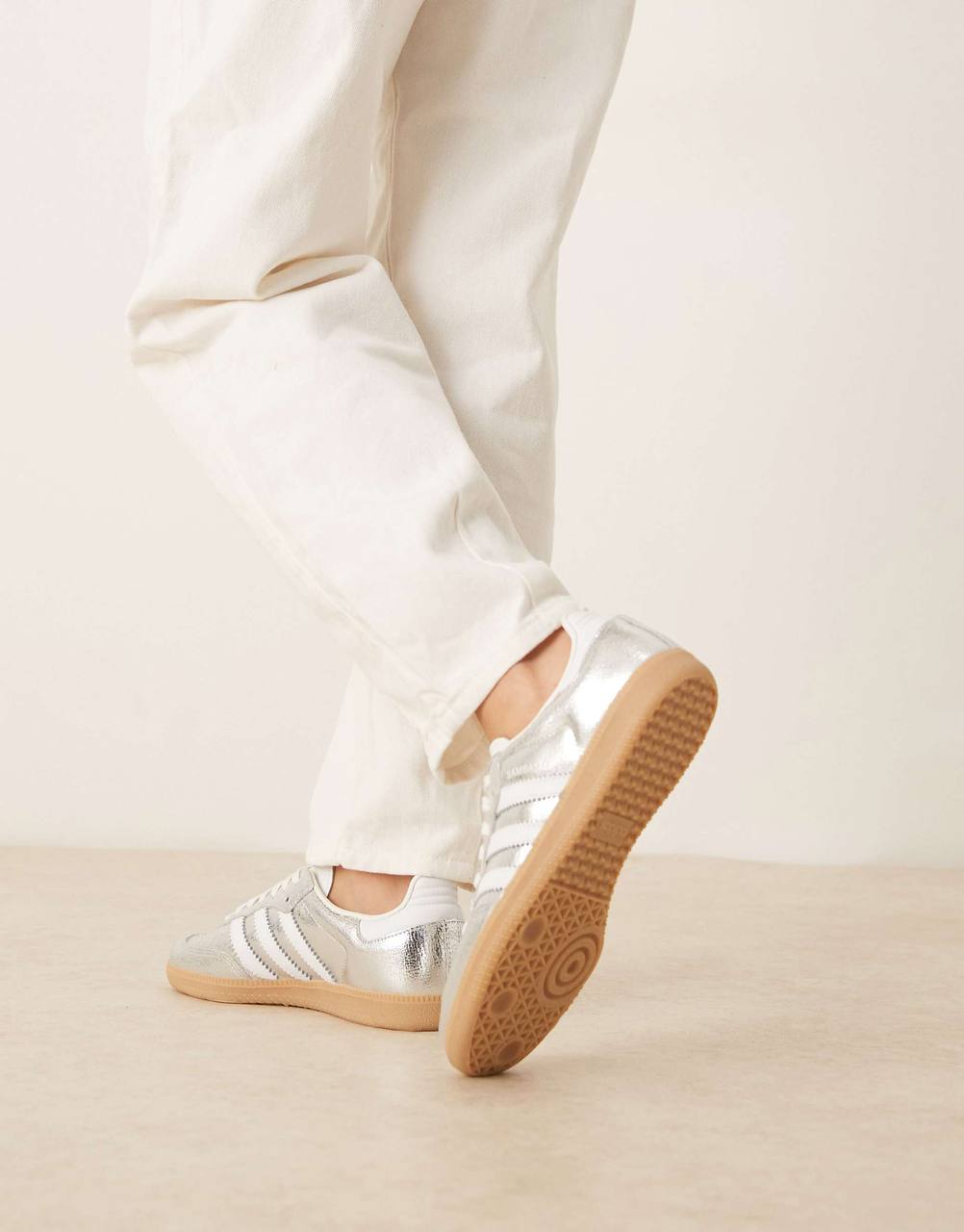 Adidas Samba OG "Metallic Silver Cracked"