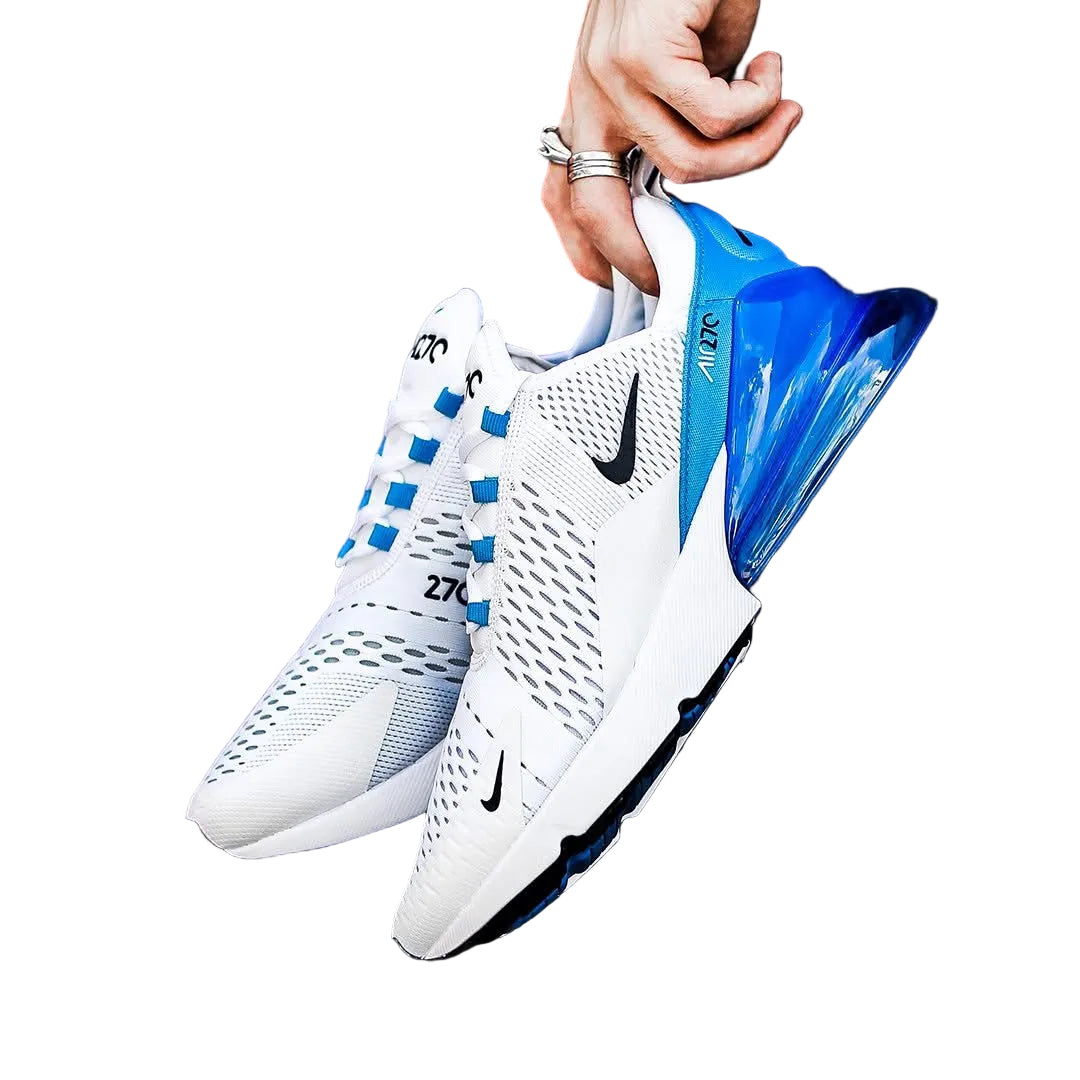 Nike Air Max 270 in a "White Photo Blue" or "University Blue"