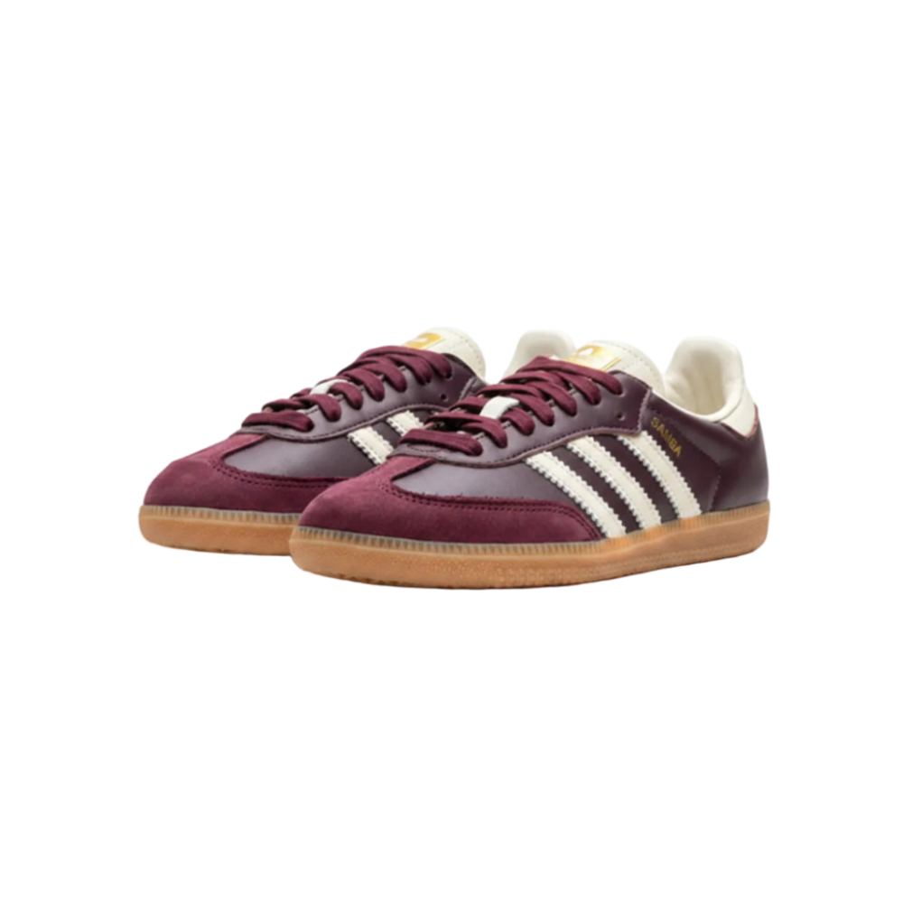 Adidas Samba OG Maroon-Cream White-Gold Metallic