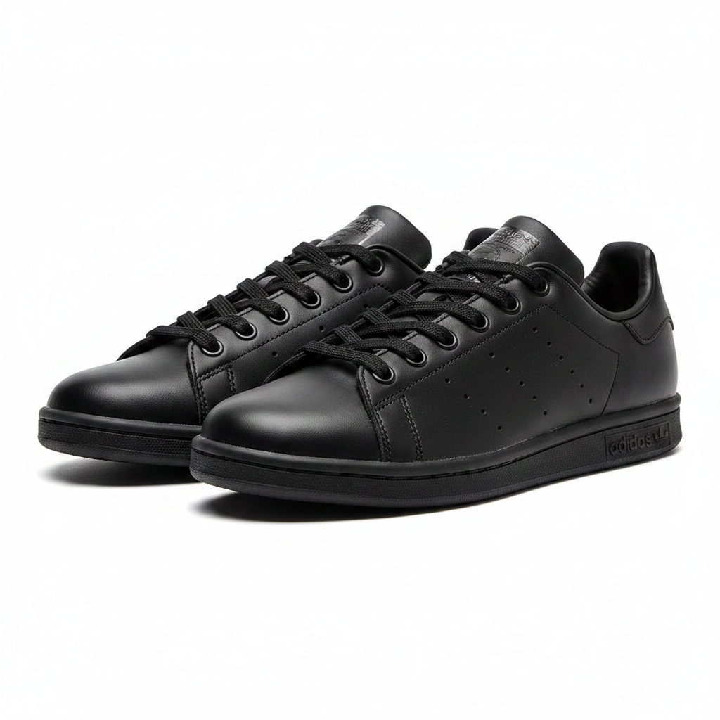 Adidas Stan Smith Triple Black Realistic Pair