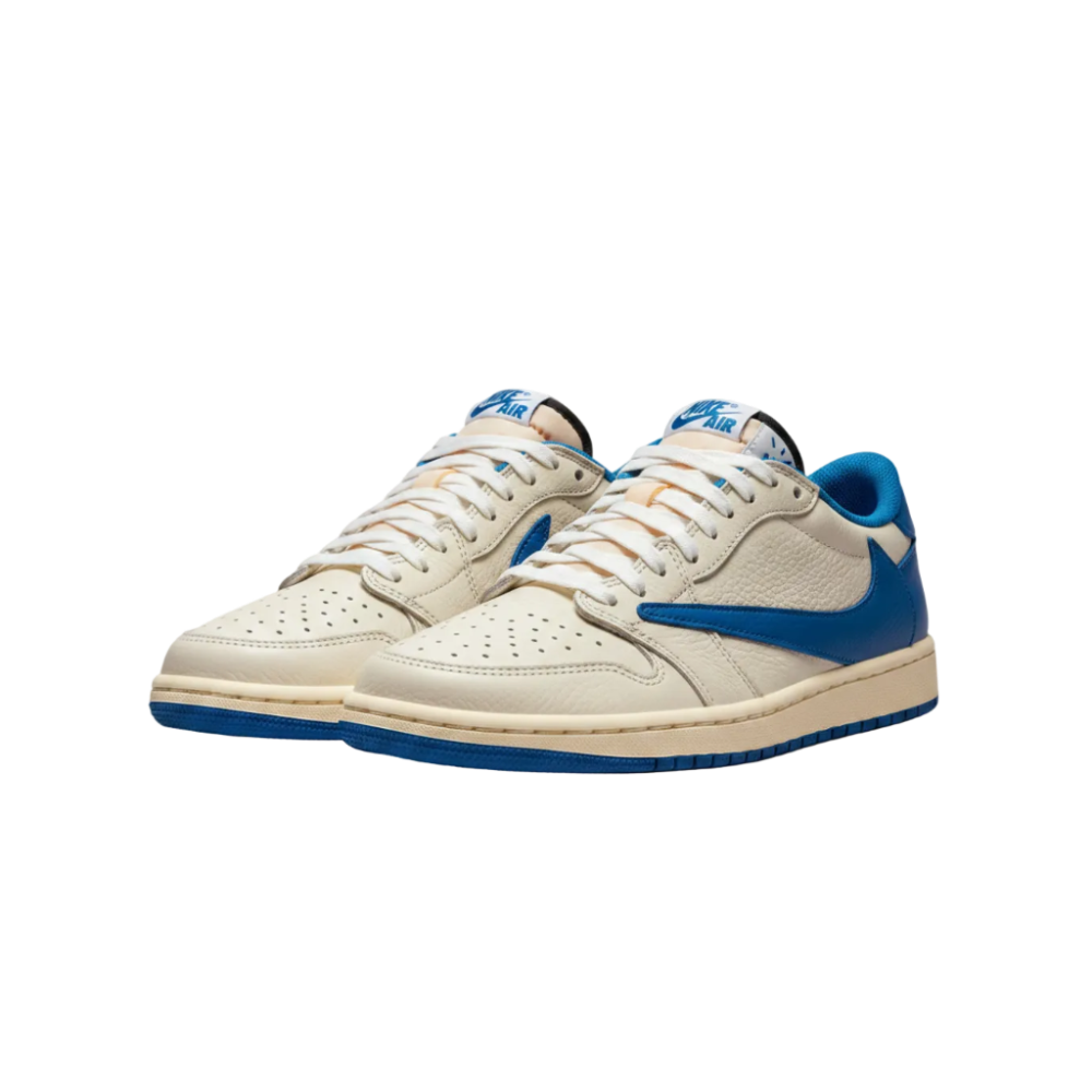 Nike Air Jordan 1 Retro Low OG Fragment x Travis Scott "Sail Military Blue"